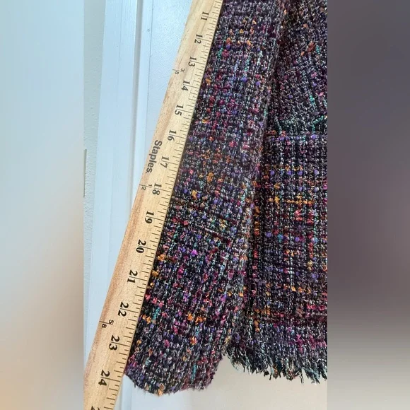 ✨ PURE Collection Multi Tweed Gold Lurex Blazer UK14 US8/10 ✨ - Picture 10 of 14